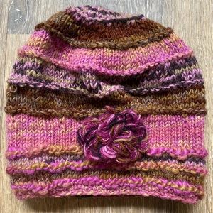 Crocheted Knit Slouchy Hat